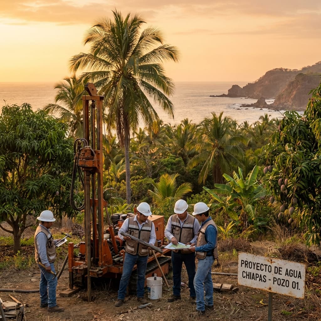 Paisaje de la Costa de Chiapas con vegetación tropical