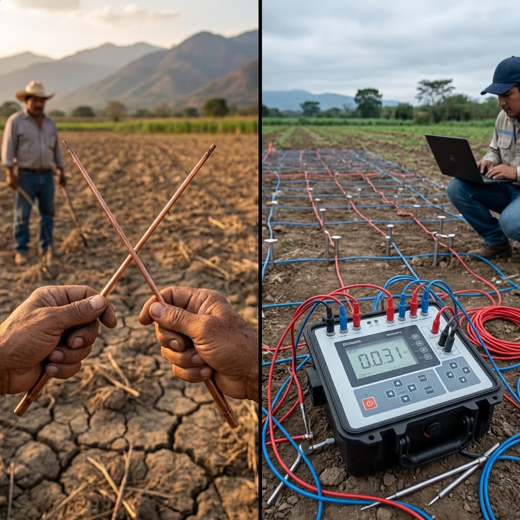 Comparativa: Radiestesia con varillas vs Equipo Geofísico moderno en Chiapas